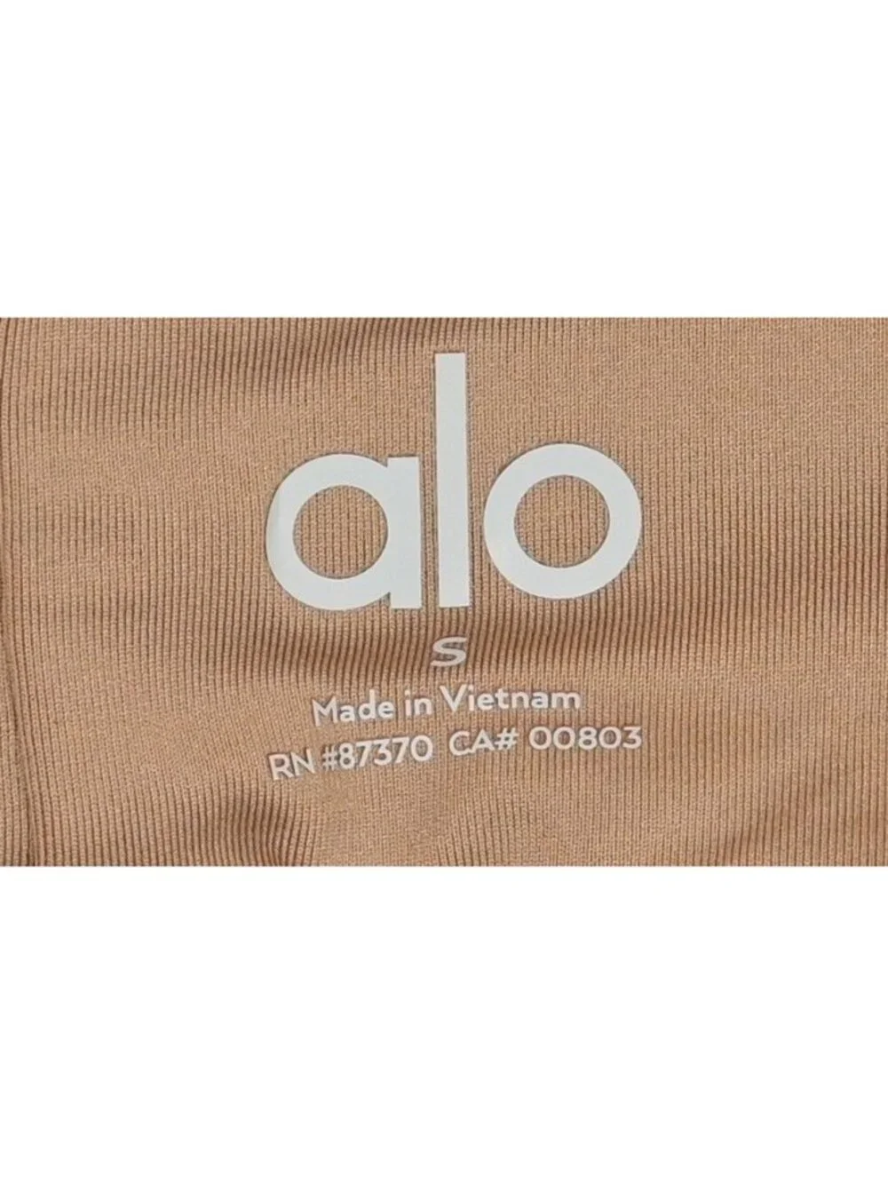ALO Yoga Alosoft Head Start Bra W9744R in Toasted Almond